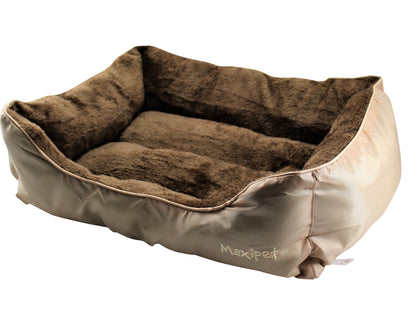 Dog Pet Bed Warm Basket Bed Deluxe Soft Washable Cushion with Fleece Lining